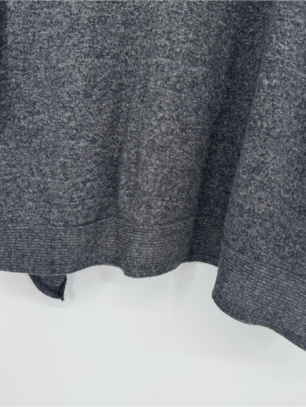 Zenana Charcoal Cowl Neck Poncho Sweater Cozy Boho Lagenlook Oversized Size XL - Picture 6 of 9